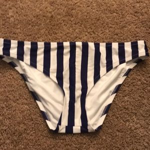 Blue and white bikini bottom